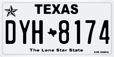 TX license plate DYH8174