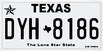 TX license plate DYH8186