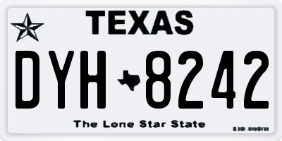 TX license plate DYH8242