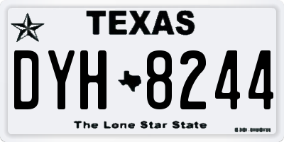 TX license plate DYH8244