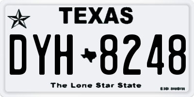 TX license plate DYH8248