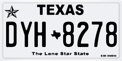 TX license plate DYH8278