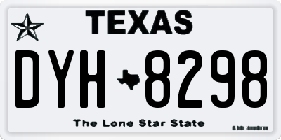 TX license plate DYH8298