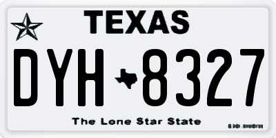 TX license plate DYH8327