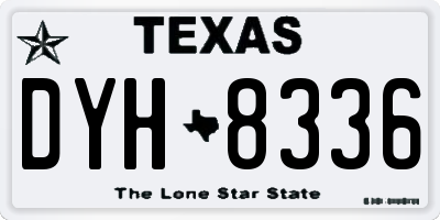 TX license plate DYH8336
