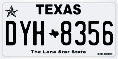TX license plate DYH8356