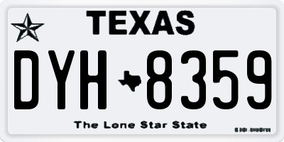 TX license plate DYH8359