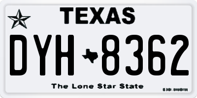 TX license plate DYH8362