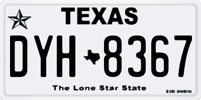 TX license plate DYH8367
