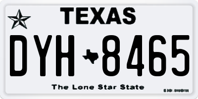TX license plate DYH8465