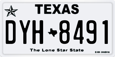 TX license plate DYH8491