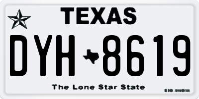 TX license plate DYH8619
