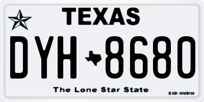 TX license plate DYH8680
