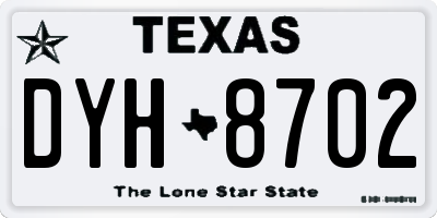 TX license plate DYH8702