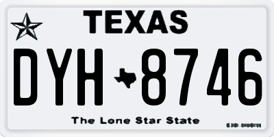TX license plate DYH8746