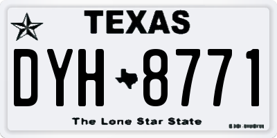 TX license plate DYH8771