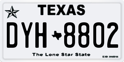 TX license plate DYH8802