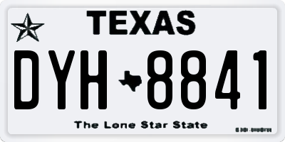 TX license plate DYH8841