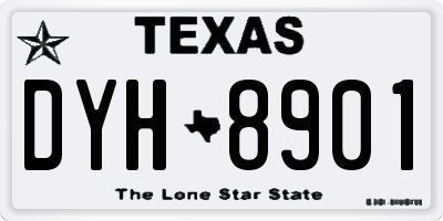 TX license plate DYH8901