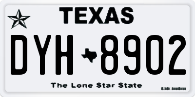 TX license plate DYH8902