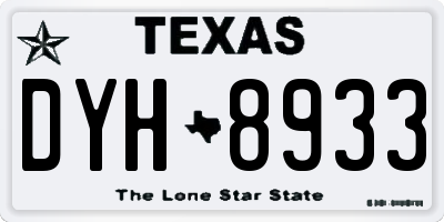 TX license plate DYH8933