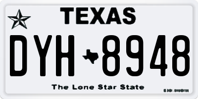 TX license plate DYH8948