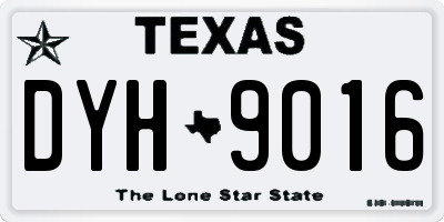 TX license plate DYH9016