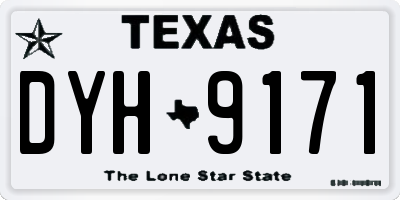 TX license plate DYH9171