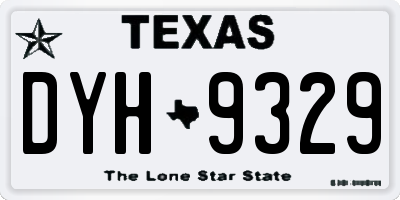 TX license plate DYH9329