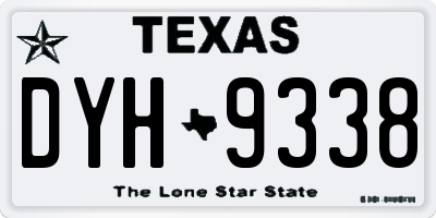 TX license plate DYH9338