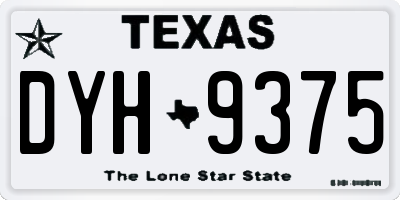 TX license plate DYH9375