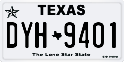 TX license plate DYH9401