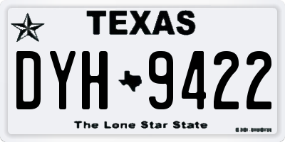 TX license plate DYH9422