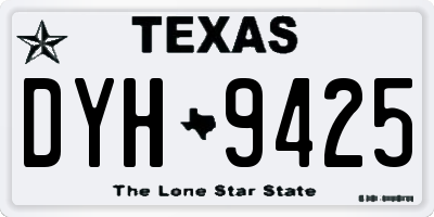 TX license plate DYH9425
