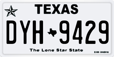 TX license plate DYH9429
