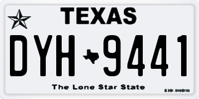 TX license plate DYH9441