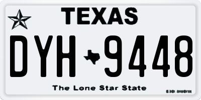 TX license plate DYH9448