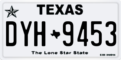 TX license plate DYH9453