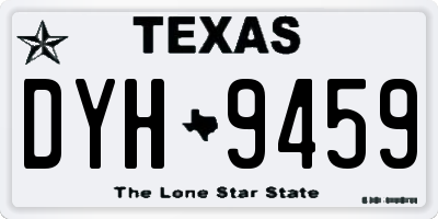 TX license plate DYH9459