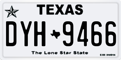 TX license plate DYH9466