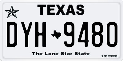 TX license plate DYH9480