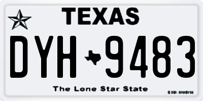 TX license plate DYH9483