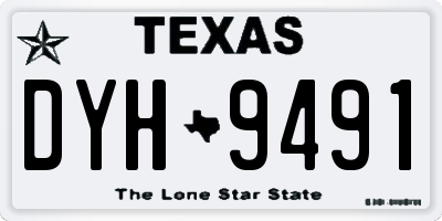 TX license plate DYH9491