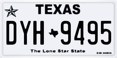 TX license plate DYH9495