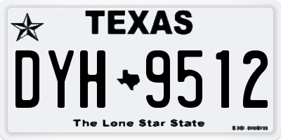 TX license plate DYH9512