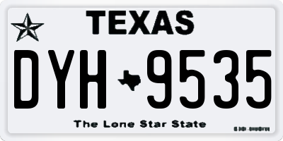 TX license plate DYH9535