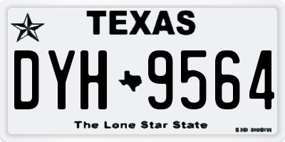 TX license plate DYH9564