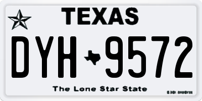 TX license plate DYH9572