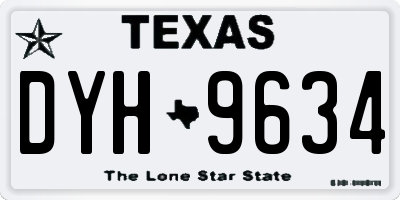 TX license plate DYH9634