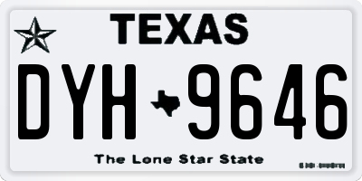 TX license plate DYH9646